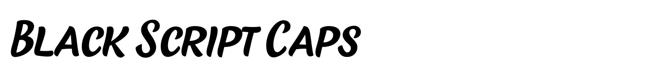 Black Script Caps